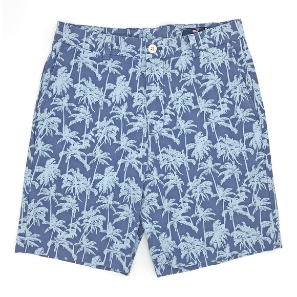 Vineyard Vines Blue Palm Tree Breaker Shorts 32 - Picture 2 of 5